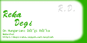 reka degi business card